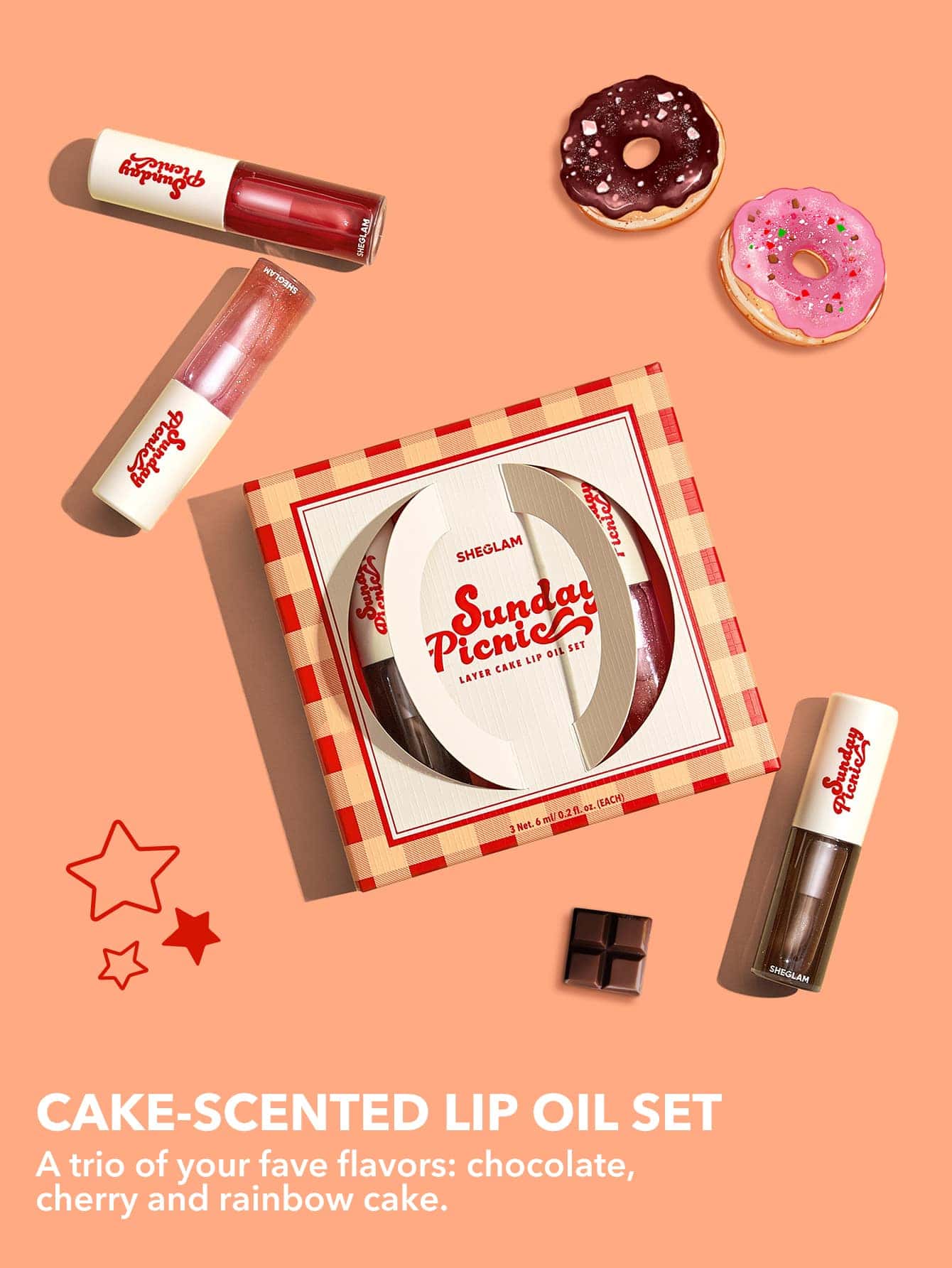 Sunday Picnic Layer cake Lip Oil Set