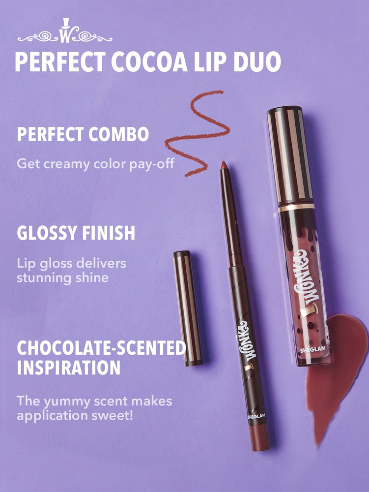 | Willy wonka Cocoa Kiss Lip Duo-Cookies N' Milk