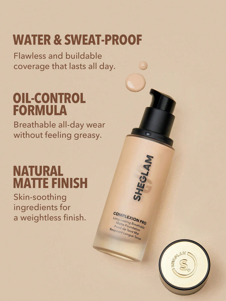 Muestra de base mate transpirable de larga duración Complexion Pro - Almendra