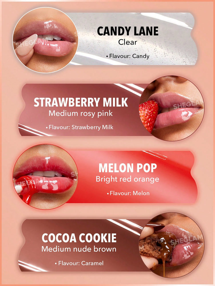 Crystal Glaze Moisturizing Lip Gloss-Melon Pop