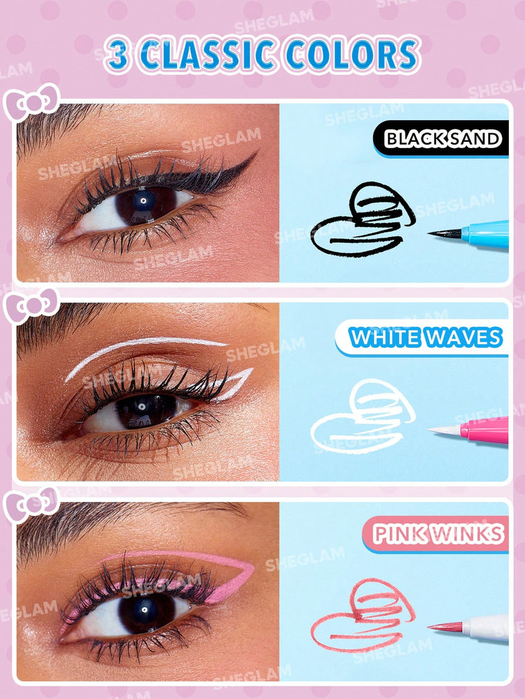 Hello Kitty｜SHEGLAM Make Waves Waterproof Eyeliner-Black Sand