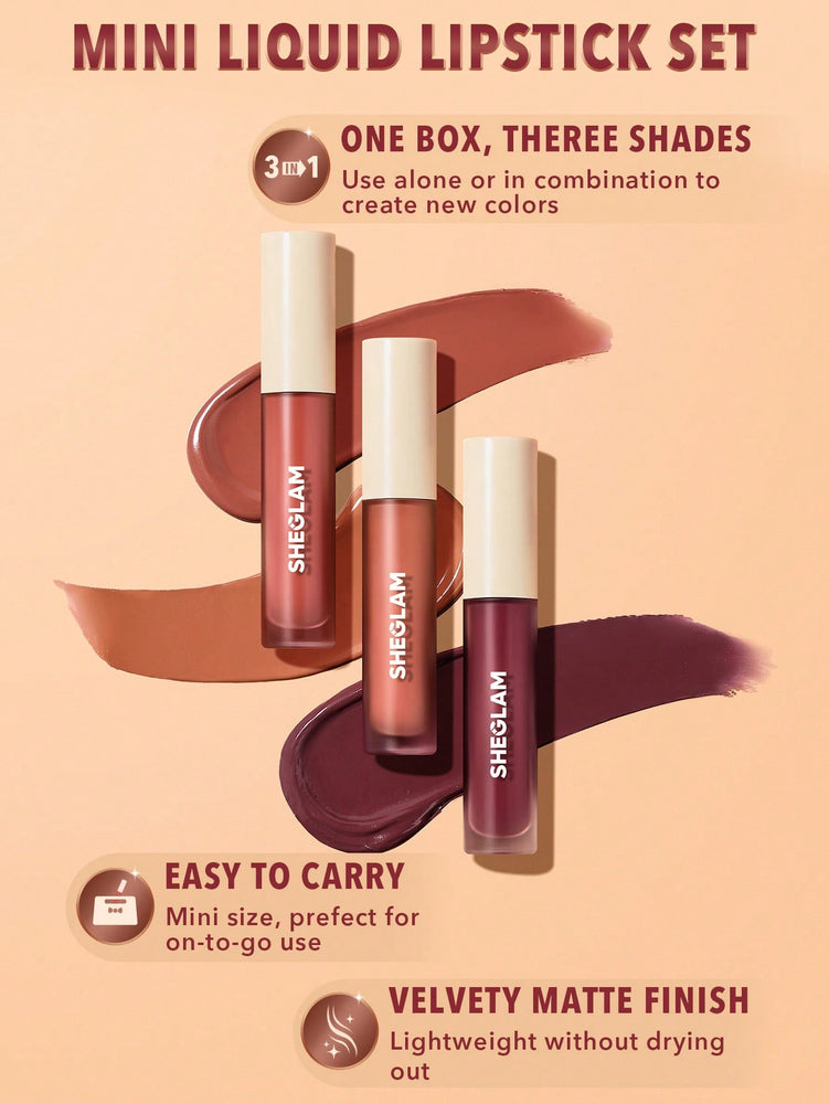 Matte Allure mini vloeibare lippenstift set - Feel Real