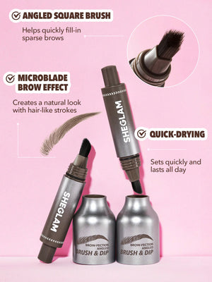 Brow-Fection Angled Brush & Dip-Charcoal