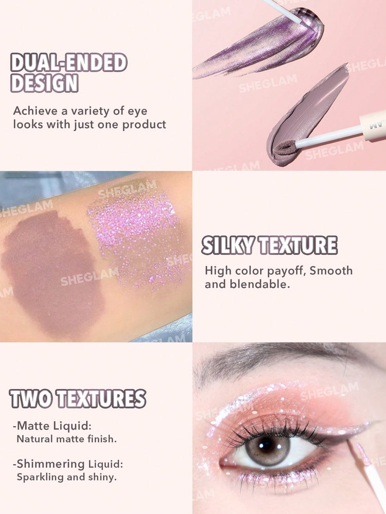 Silk & Sparkle Double Ended Liquid Eyeshadow-Rose